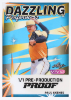 Paul Skenes Leaf Vivid Dazzling Performers Clear Blue Pre-Production Proof #NNO #1/1 at PristineAuction.com