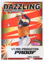 Paul Skenes Leaf Vivid Dazzling Performers Clear Red Pre-Production Proof #NNO #1/1 at PristineAuction.com