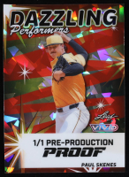 Paul Skenes Leaf Vivid Dazzling Performers Crystal Red Pre-Production Proof #NNO #1/1 at PristineAuction.com