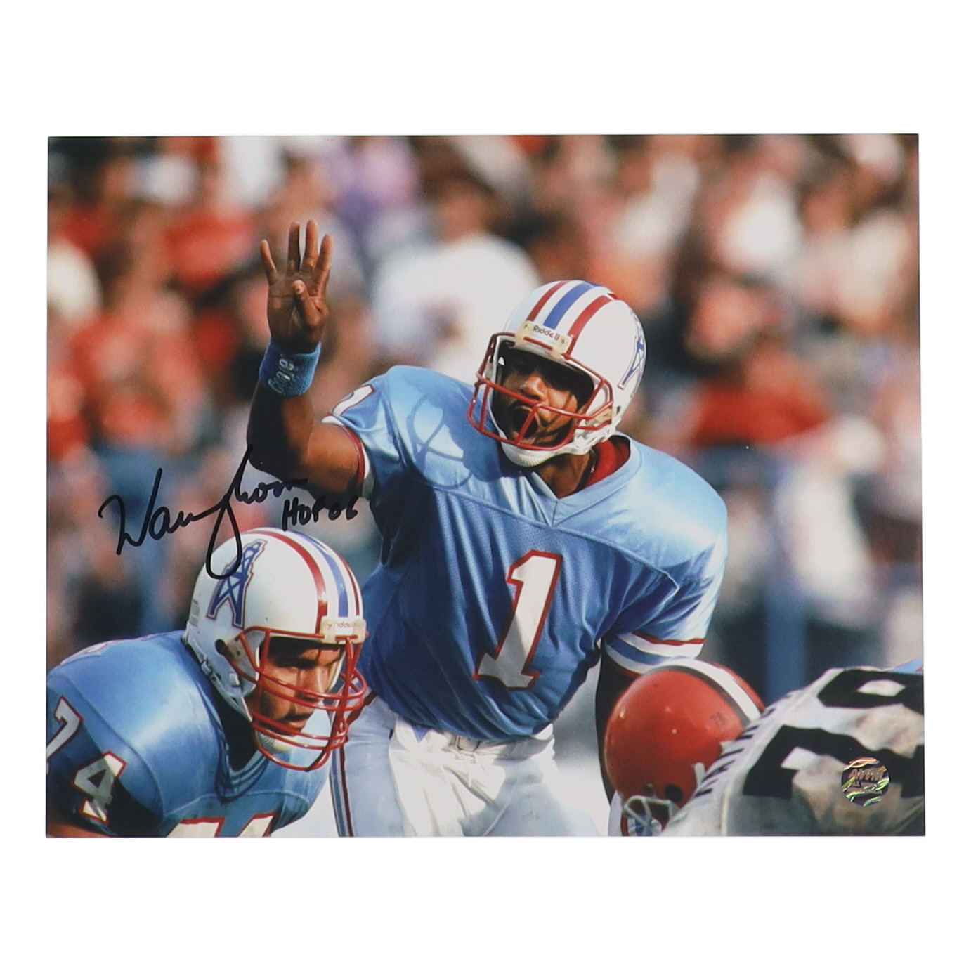 Warren Moon Signed Oilers 8x10 Photo Inscribed "HOF 06" (AWM) at PristineAuction.com Warren Moon Signed Oilers 8x10 Photo Inscribed "HOF 06" (AWM) at PristineAuction.com