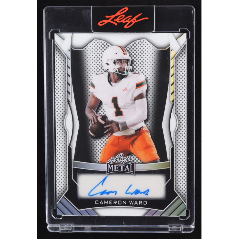 Cam Ward 2025 Leaf Metal Autograph Silver #MACW1 RC #26/49 at PristineAuction.com