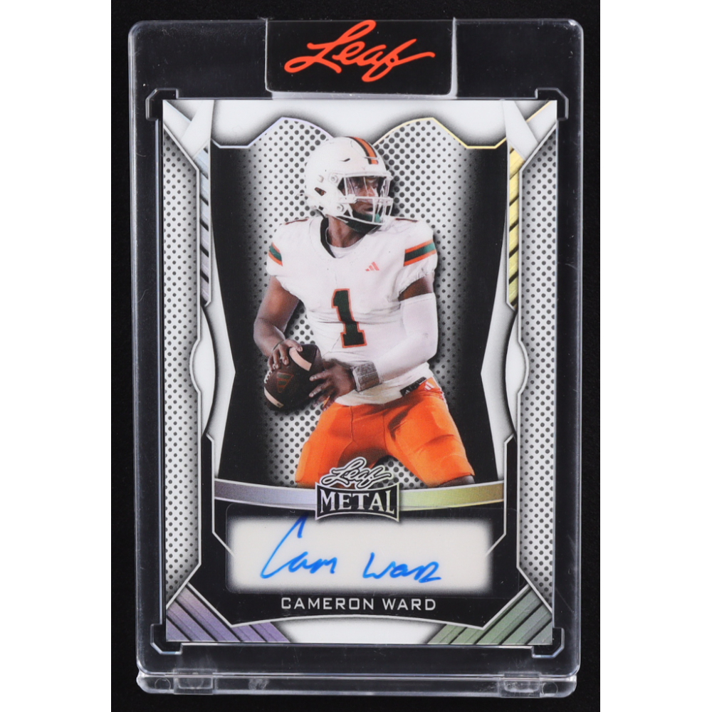 Cam Ward 2025 Leaf Metal Autograph Silver #MACW1 RC #11/49 at PristineAuction.com