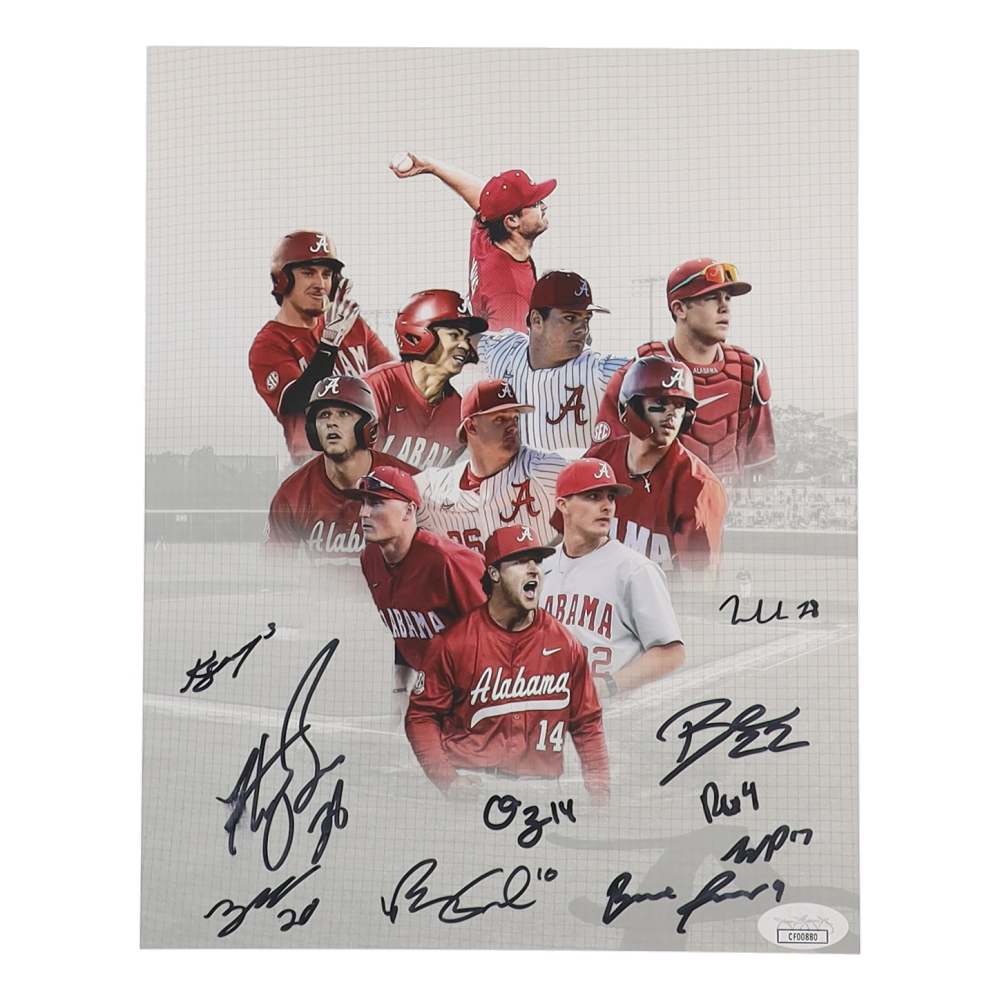 Alabama Crimson Tide 8x10 Photo Team-Signed by (10) with Kade Snell, Bryce Fowler, Will Hodo, Will Plattner (JSA) at PristineAuction.com