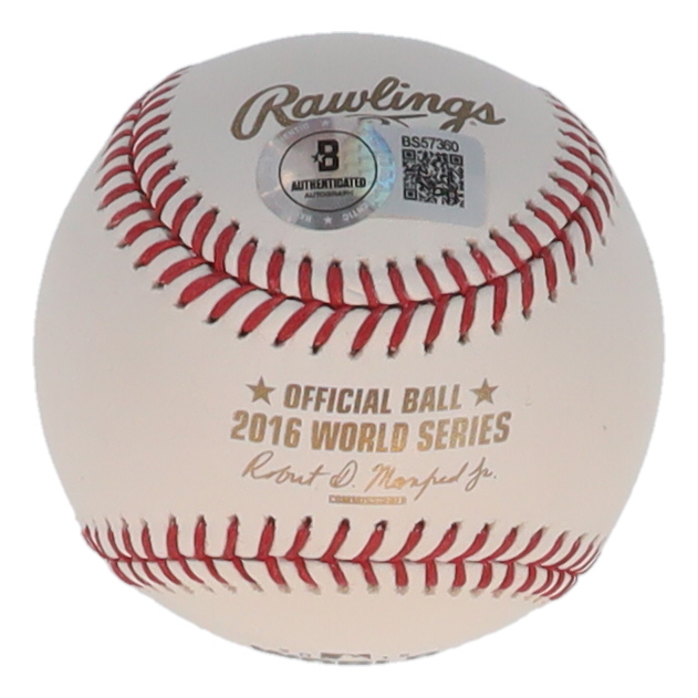 Gerardo Concepcion Signed 2016 World Series Logo Baseball Inscribed "2016 WSC" (Beckett) at PristineAuction.com Gerardo Concepcion Signed 2016 World Series Logo Baseball Inscribed "2016 WSC" (Beckett) at PristineAuction.com