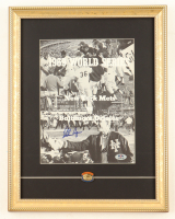 Nolan Ryan Signed Mets Custom Framed Game Program Display With 1969 World Series Pin (PSA) at PristineAuction.com