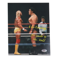 Robin Roussimoff Signed Wrestlemania III "Andre the Giant" 8x10 Photo Inscribed "8th Wonder Of The World" (PSA) at PristineAuction.com