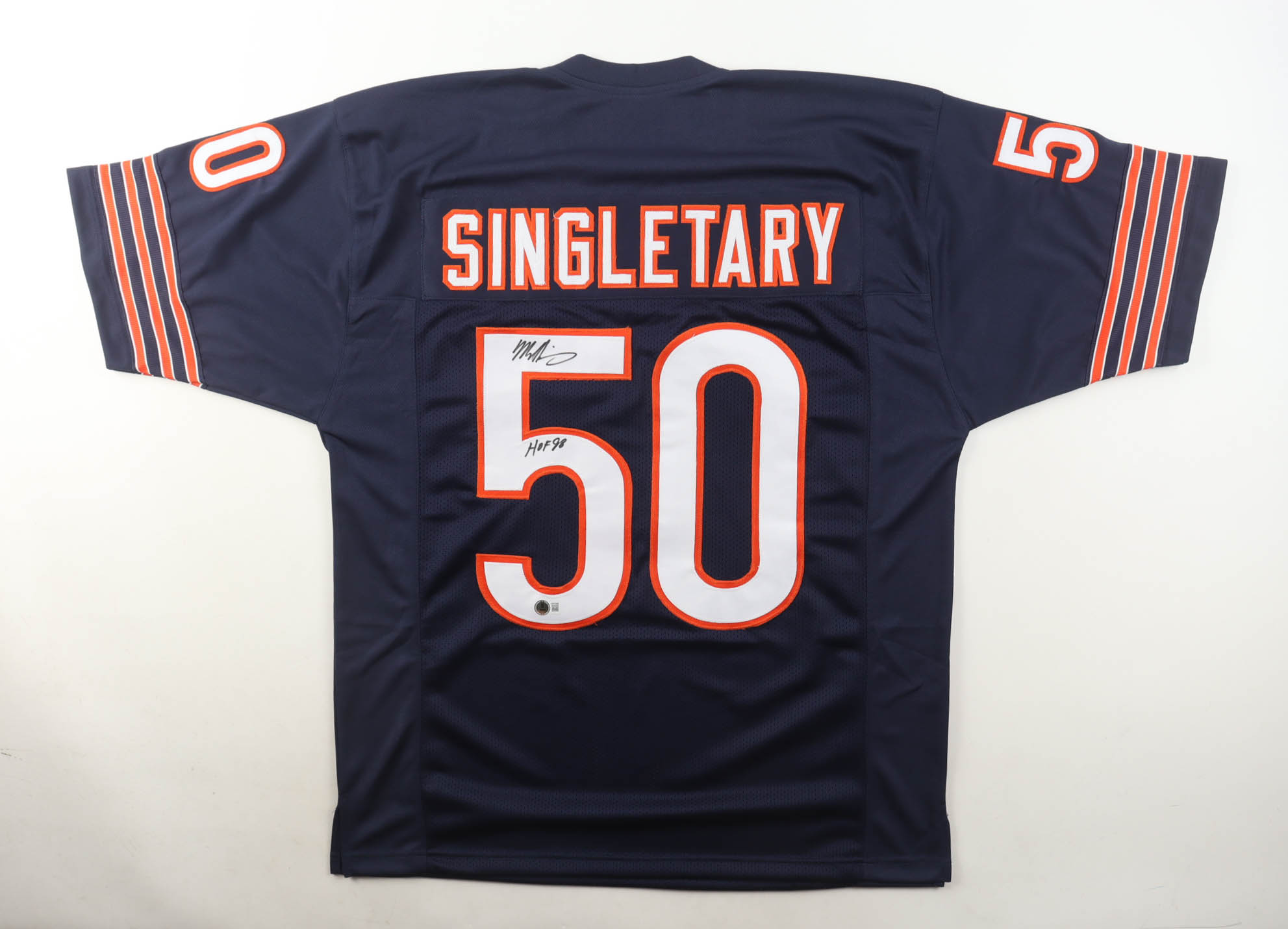 Mike Singletary Signed Jersey Inscribed "HOF 98" (Beckett) at PristineAuction.com Mike Singletary Signed Jersey Inscribed "HOF 98" (Beckett) at PristineAuction.com