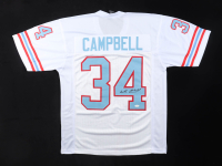 Earl Campbell Signed Oilers Career Stat Jersey (JSA) at PristineAuction.com