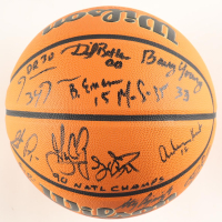 1990 UNLV Runnin' Rebels NCAA Game Basketball Team-Signed By (13) with Larry Johnson, Stacey Augmon, Greg Anthony, David Butler With Multiple Inscriptions (Schwartz) at PristineAuction.com