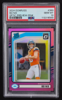 Bo Nix 2024 Donruss Optic Rated Rookies Preview Pink #369 RC (PSA 10) at PristineAuction.com