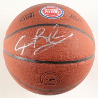 Dennis Rodman Signed Pistons Logo Basketball (Schwartz) at PristineAuction.com