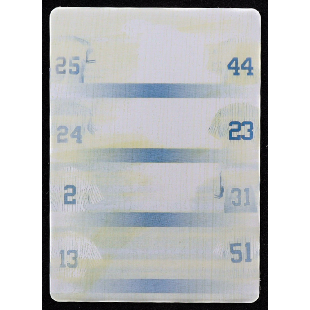 Jason Giambi / Reggie Jackson / Rickey Henderson / Don Mattingly / Derek Jeter / Dave Winfield / Alex Rodriguez / Bernie Williams 2023 Leaf Bronx Legacy Dream Team 8 Printing Plate Yellow #DT8-1 #1/1 at PristineAuction.com