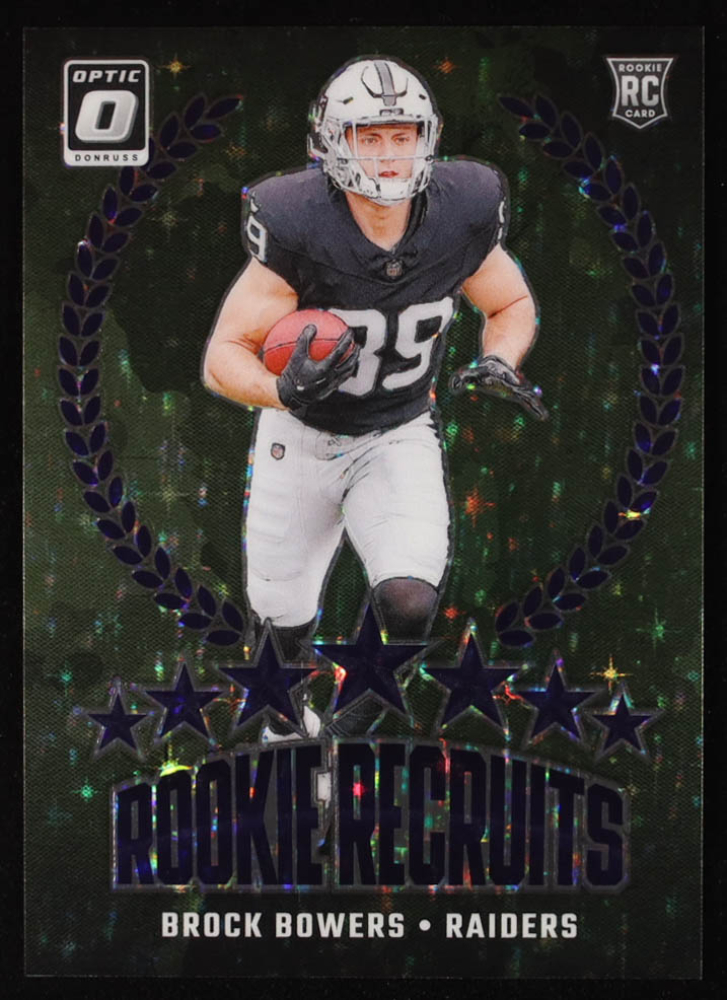Brock Bowers 2024 Donruss Optic Rookie Recruits Purple Stars #6 #22/25 RC