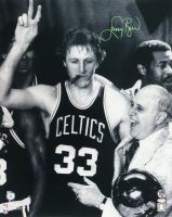 Larry Bird Signed Celtics 16x20 Photo with Red Auerbach (Schwartz & Bird) at PristineAuction.com