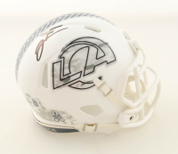 Jared Verse Signed Rams Salute To Service Alternate Speed Mini Helmet (Beckett) at PristineAuction.com