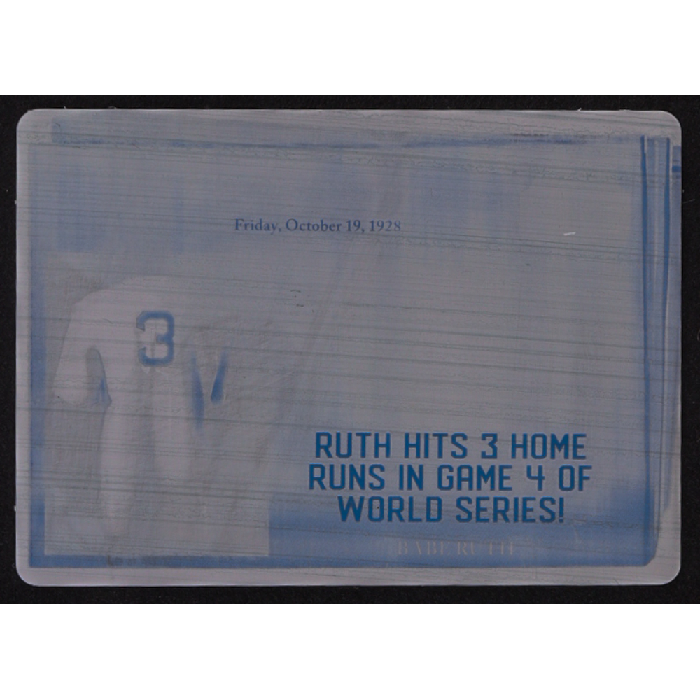 Babe Ruth 2023 Leaf Bronx Legacy Start Spreading The News Printing Plate Black #SSN-1 #1/1 at PristineAuction.com