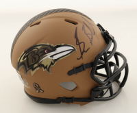 Brian Billick Signed Ravens Salute To Service Alternate Speed Mini Helmet (Beckett) at PristineAuction.com
