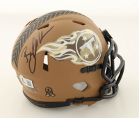 Brian Callahan Signed Titans Salute To Service Alternate Speed Mini Helmet (Beckett) at PristineAuction.com