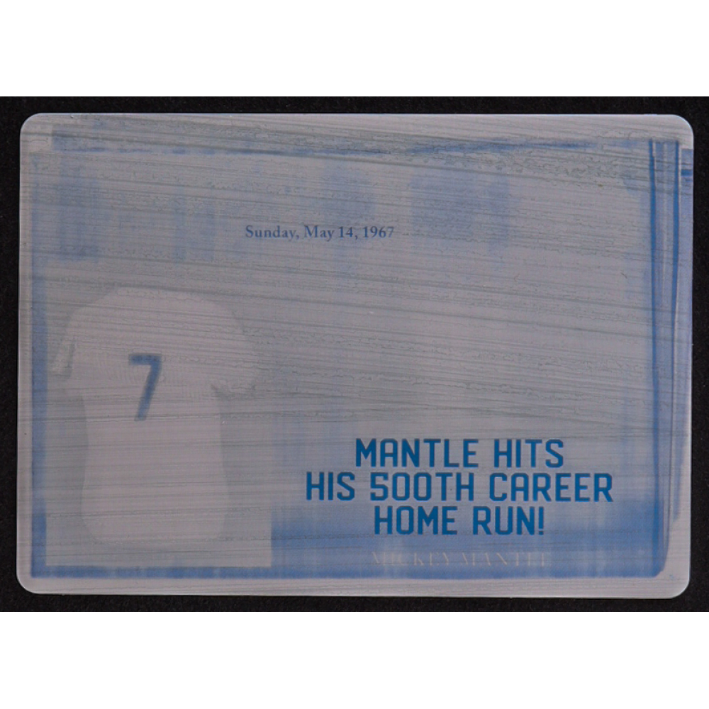 Mickey Mantle 2023 Leaf Bronx Legacy Start Spreading The News Printing Plate Black #SSN-5 #1/1 at PristineAuction.com