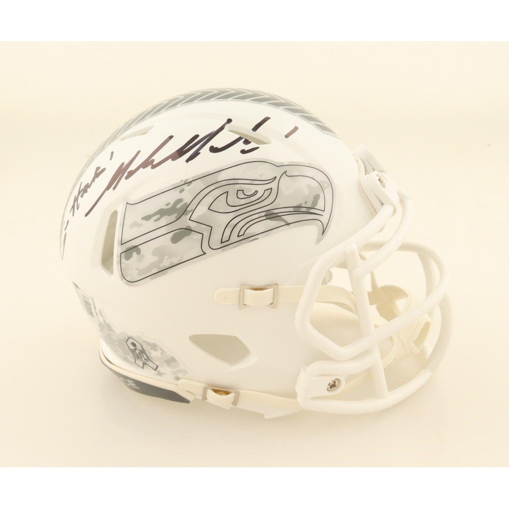 Mike Macdonald Signed Seahawks Salute to Service Alternate Speed Mini ...