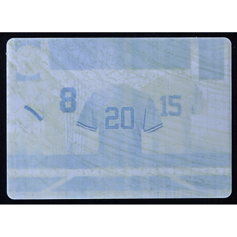 Yogi Berra / Jorge Posada / Thurman Munson 2023 Leaf Bronx Legacy Pinstripe Pride 3 Printing Plate Yellow #PP3-1 #1/1 at PristineAuction.com