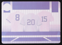Yogi Berra / Jorge Posada / Thurman Munson 2023 Leaf Bronx Legacy Pinstripe Pride 3 Printing Plate Magenta #PP3-1 #1/1 at PristineAuction.com