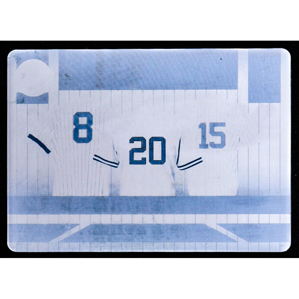 Yogi Berra / Jorge Posada / Thurman Munson 2023 Leaf Bronx Legacy Pinstripe Pride 3 Printing Plate Black #PP3-1 #1/1 at PristineAuction.com
