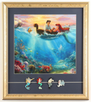 Thomas Kinkade "The Little Mermaid" Custom Framed Print with (4) Character Pins at PristineAuction.com