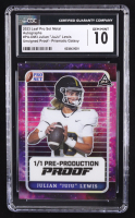 Julian "JuJu" Lewis 2023 Leaf Pro Set Metal Unsigned Pre-Production Proof Autographs Prismatic Galaxy #PA-DM3 #1/1 (CGC 10) at PristineAuction.com