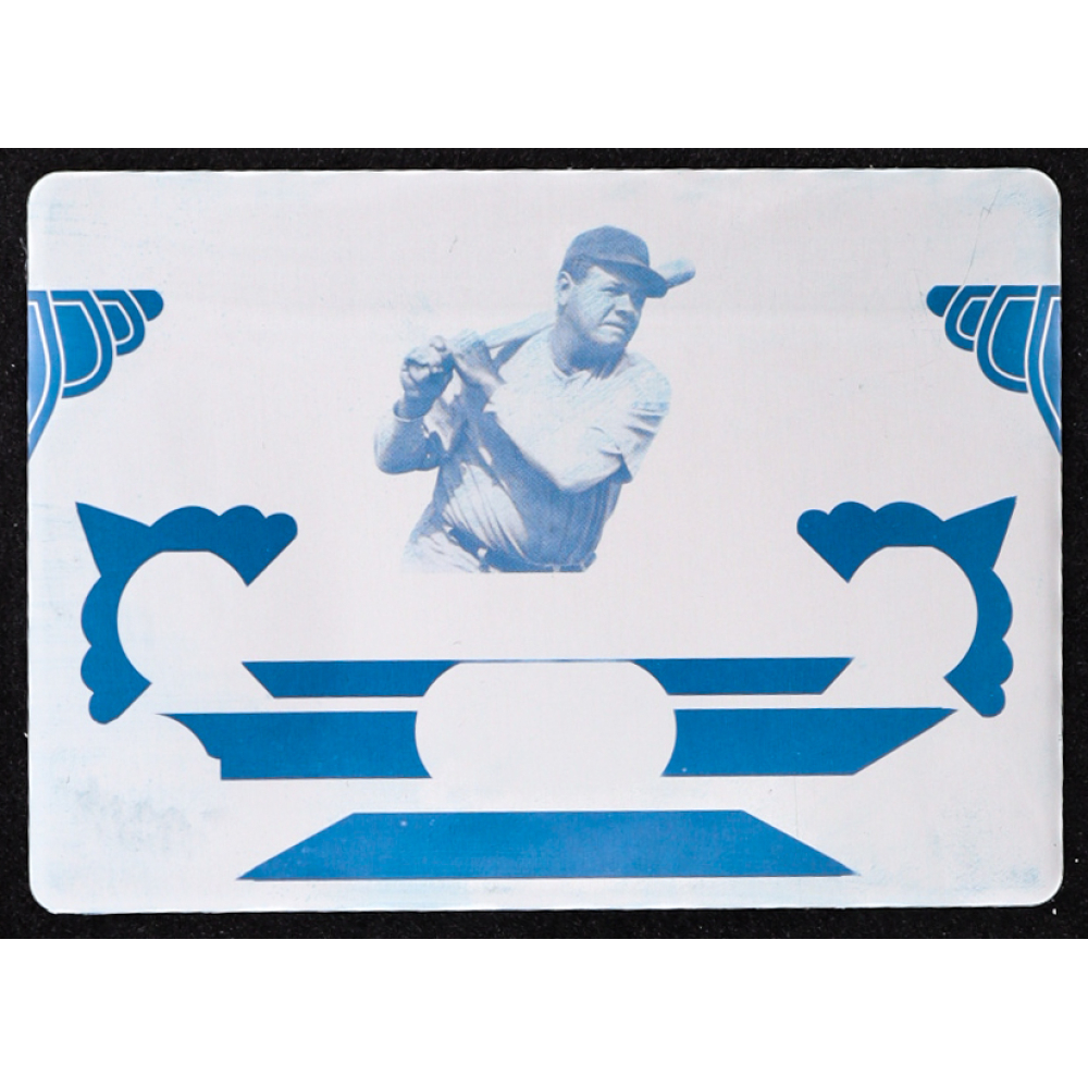 Babe Ruth 2023 Leaf Bronx Legacy The Sultan Of Swatch Printing Plate Cyan #TSS-3 #1/1 at PristineAuction.com