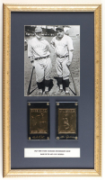 Babe Ruth & Lou Gehrig Yankees Custom Framed Photo Display with (2) 23kt Gold Trading Cards & Murders Row Plaque at PristineAuction.com