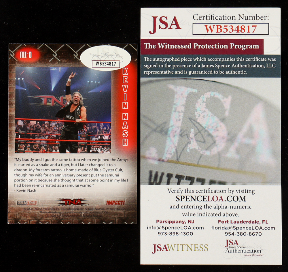 Kevin Nash Signed 2008 TRISTAR TNA Impact Muscles Ink #MI8 (JSA) at PristineAuction.com Kevin Nash Signed 2008 TRISTAR TNA Impact Muscles Ink #MI8 (JSA) at PristineAuction.com