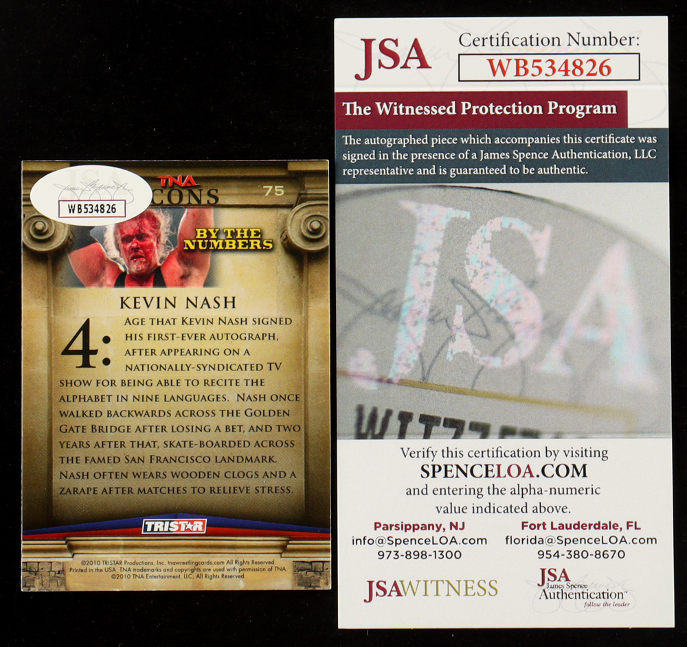 Kevin Nash Signed 2010 TRISTAR TNA Icons #75 (JSA) at PristineAuction.com Kevin Nash Signed 2010 TRISTAR TNA Icons #75 (JSA) at PristineAuction.com