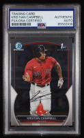 Kristian Campbell Signed 2023 Bowman Chrome Draft #BDC125 RC (PSA Authentic) at PristineAuction.com
