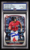 Kristian Campbell Signed 2023 Bowman Draft #BD125 RC (PSA Authentic) at PristineAuction.com