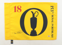 Tommy Fleetwood Signed 2025 "153rd Royal Portrush" British Open Pin Flag (PSA) at PristineAuction.com