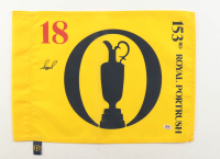 Sepp Straka Signed 2025 "153rd Royal Portrush" British Open Pin Flag (PSA) at PristineAuction.com