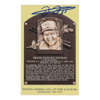 Frank Thomas Signed Hall of Fame Plaque Postcard (Beckett) at PristineAuction.com