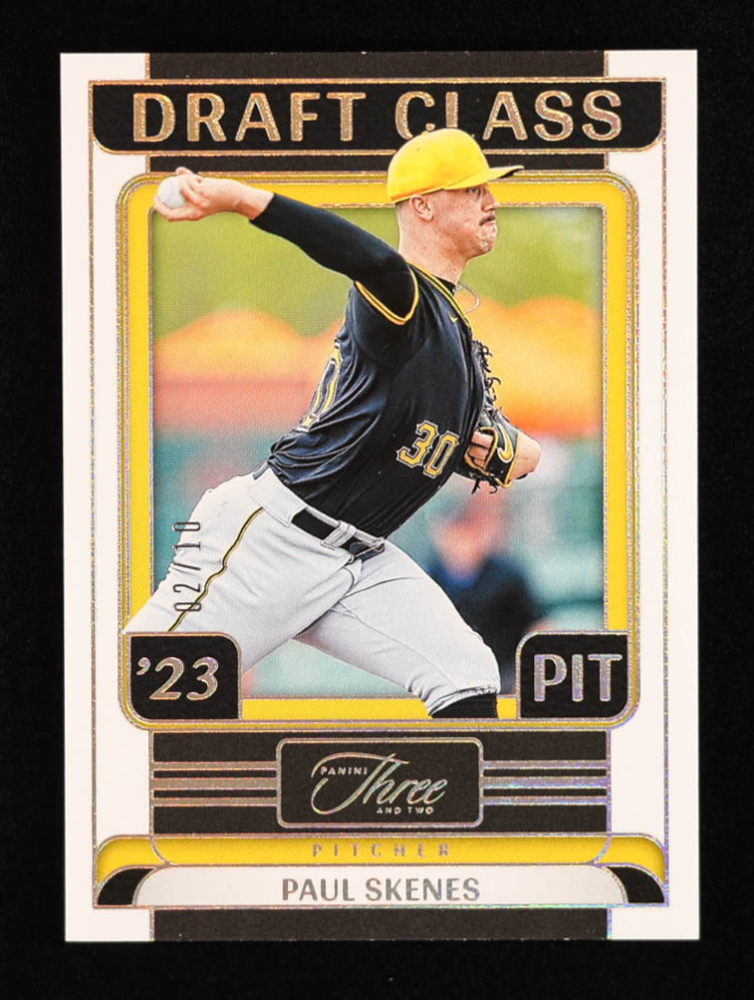 Paul Skenes 2024 Panini Three and Two Draft Class Holo Gold #6 #02/10 RC