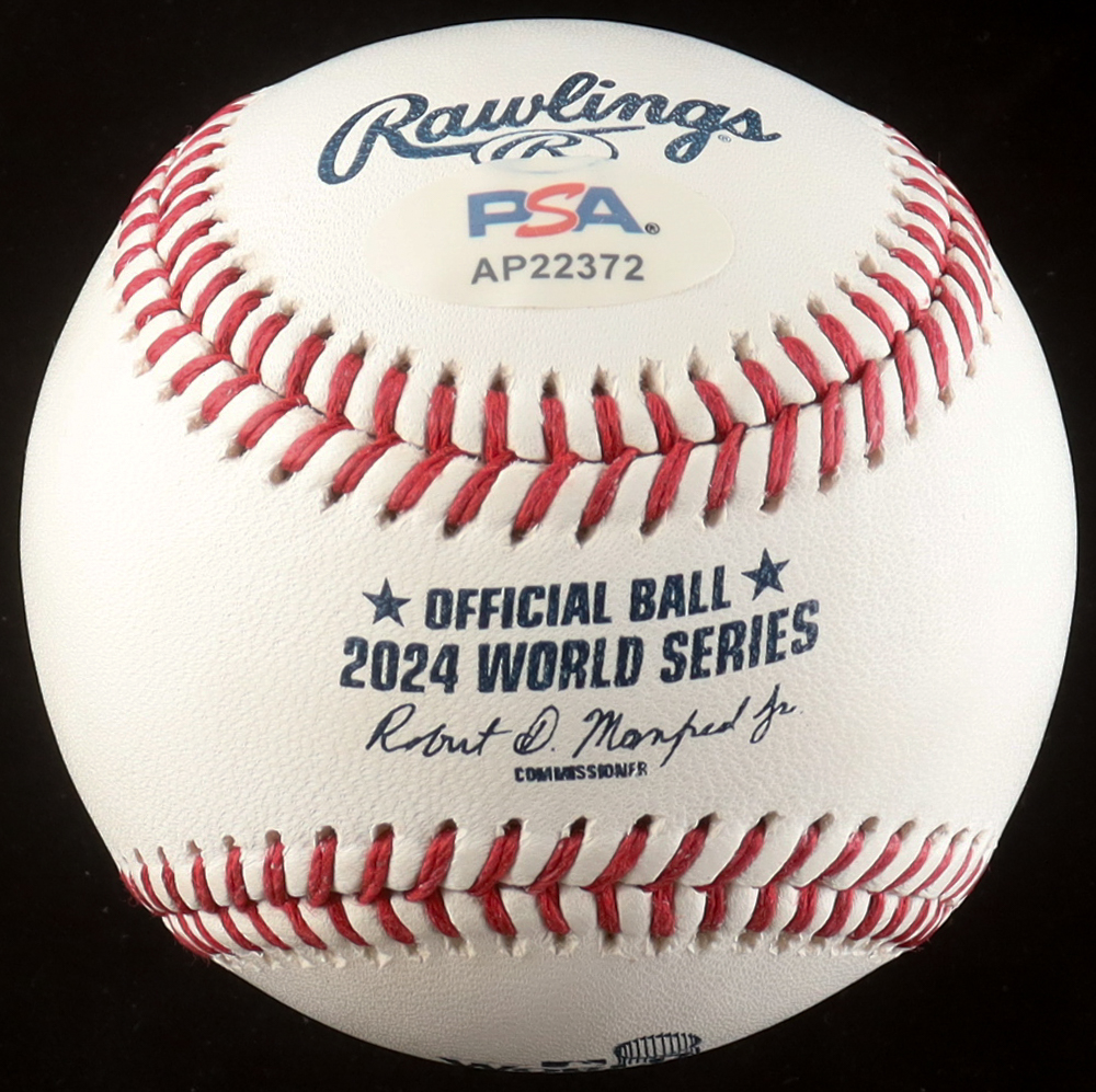 Alex Vesia Signed 2024 World Series Baseball (PSA) at PristineAuction.com Alex Vesia Signed 2024 World Series Baseball (PSA) at PristineAuction.com