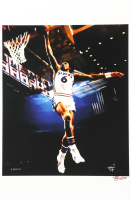 "Julius Erving" 76ers LE 12x18 Lithograph by Joshua Barton #/500 (PA) at PristineAuction.com