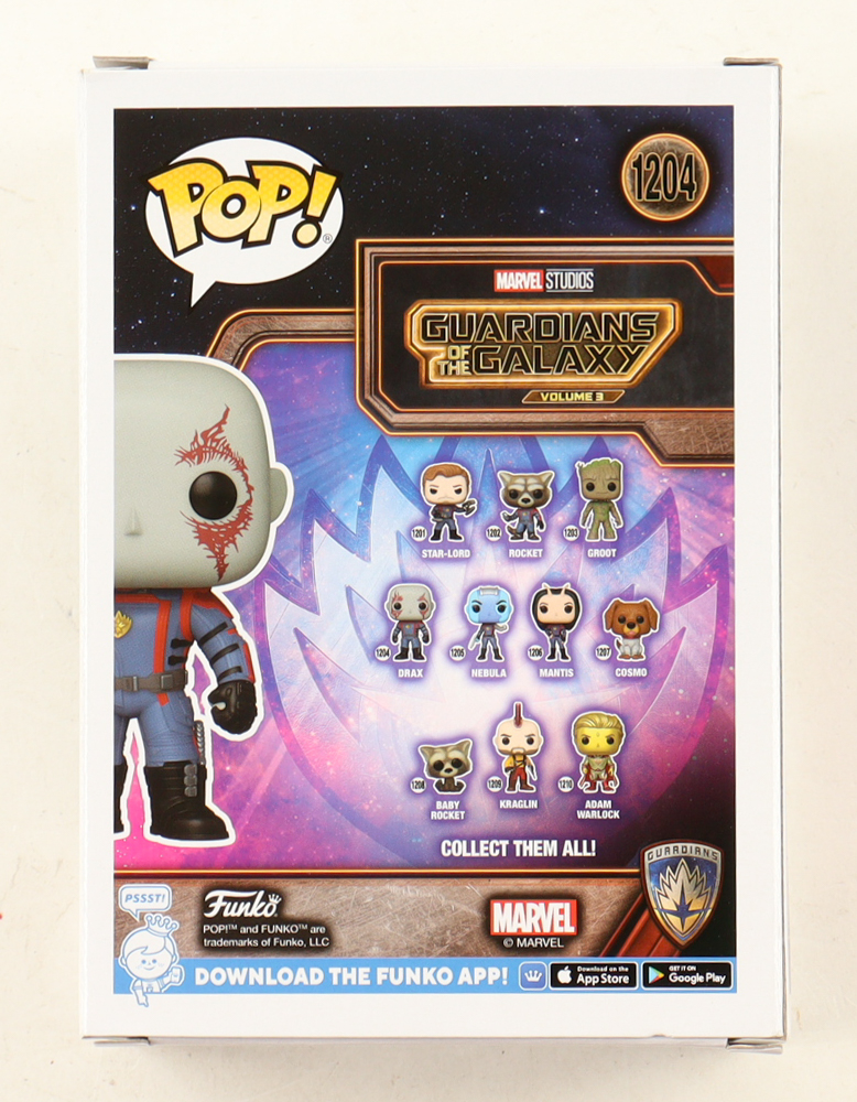 Dave Bautista Signed "Guardians of the Galaxy Volume 3" #1204 Drax Funko Pop! Figure (PSA) at PristineAuction.com Dave Bautista Signed "Guardians of the Galaxy Volume 3" #1204 Drax Funko Pop! Figure (PSA) at PristineAuction.com