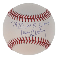 Terry Crowley Signed OML Baseball Inscribed "1970 W.S. Champs" (Beckett) at PristineAuction.com