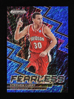 Stephen Curry 2023-24 Panini Prizm Draft Picks Fearless Prizms Blue Shimmer FOTL #17 #4/19 at PristineAuction.com