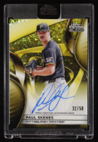 Paul Skenes 2025 Topps Chrome Black Autographs Gold Mini-Diamond Refractors #CBAPS #32/50 at PristineAuction.com