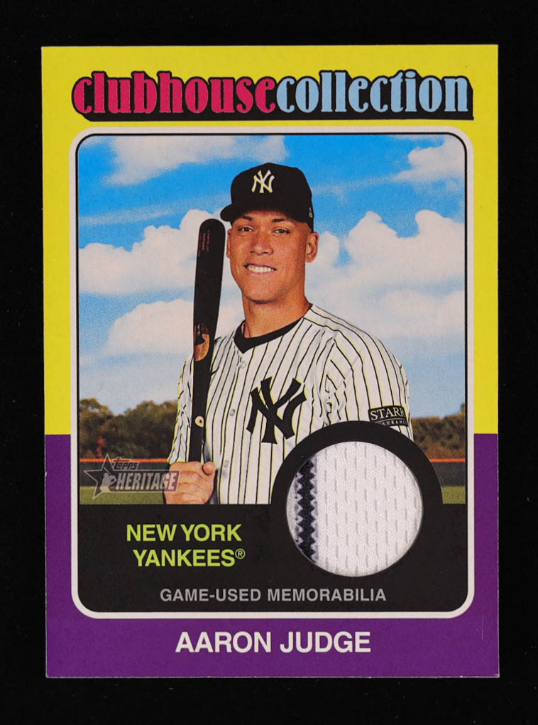 Aaron Judge 2024 Topps Heritage Clubhouse Collection Relics #CCRAJ HN at PristineAuction.com Aaron Judge 2024 Topps Heritage Clubhouse Collection Relics #CCRAJ HN at PristineAuction.com