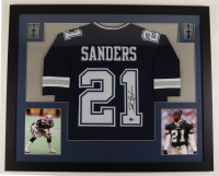 Deion Sanders Signed Custom Framed Jersey Display (Beckett) at PristineAuction.com