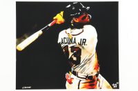 "Ronald Acuna Jr." Braves LE 12x18 Lithograph by Joshua Barton #/500 (PA) at PristineAuction.com