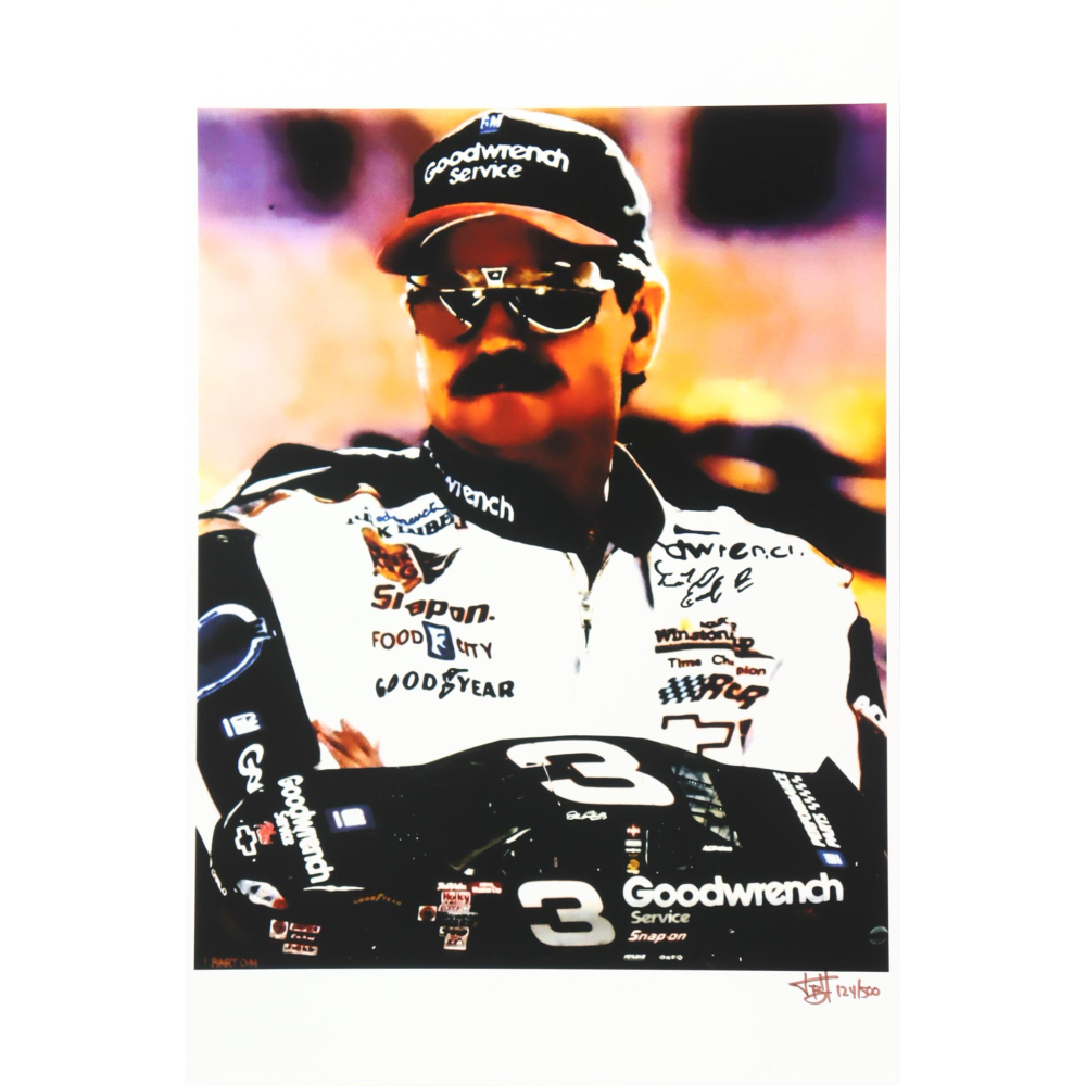 "Dale Earnhardt Sr." NASCAR LE 12x18 Lithograph by Joshua Barton #/500 (PA) at PristineAuction.com