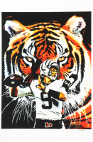 "Joe Burrow" Bengals LE 12x18 Lithograph by Joshua Barton #/500 (PA) at PristineAuction.com
